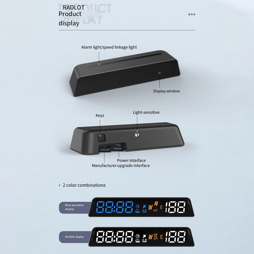  HUD  GPS   HD ÷ ӵ, KM, H, MPH, LED  溸  Ƽ, 